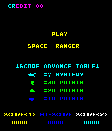 Space Ranger (bootleg of Space Invaders) Title Screen